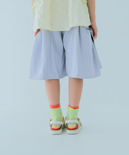 リボンギャザーワイドハーフパンツ　　[241-1003-1]