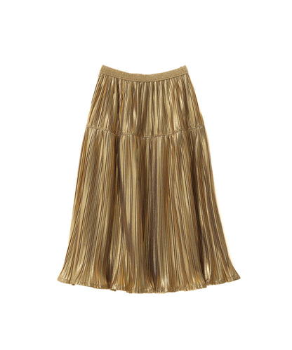 メタリックプリーツ加工スカート[243-1102-1]