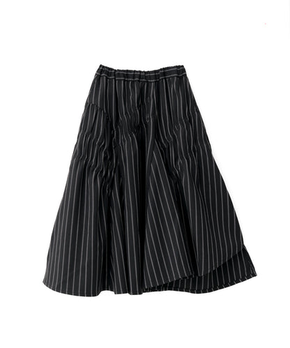 ピンストライプシャーリングギャザースカート[243-1103-1]