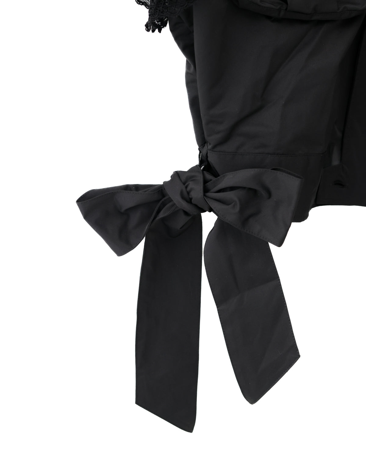 ミリタリーレースリボンベスト(ブラック) リメイク