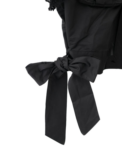 ミリタリーレースリボンベスト(ブラック) リメイク