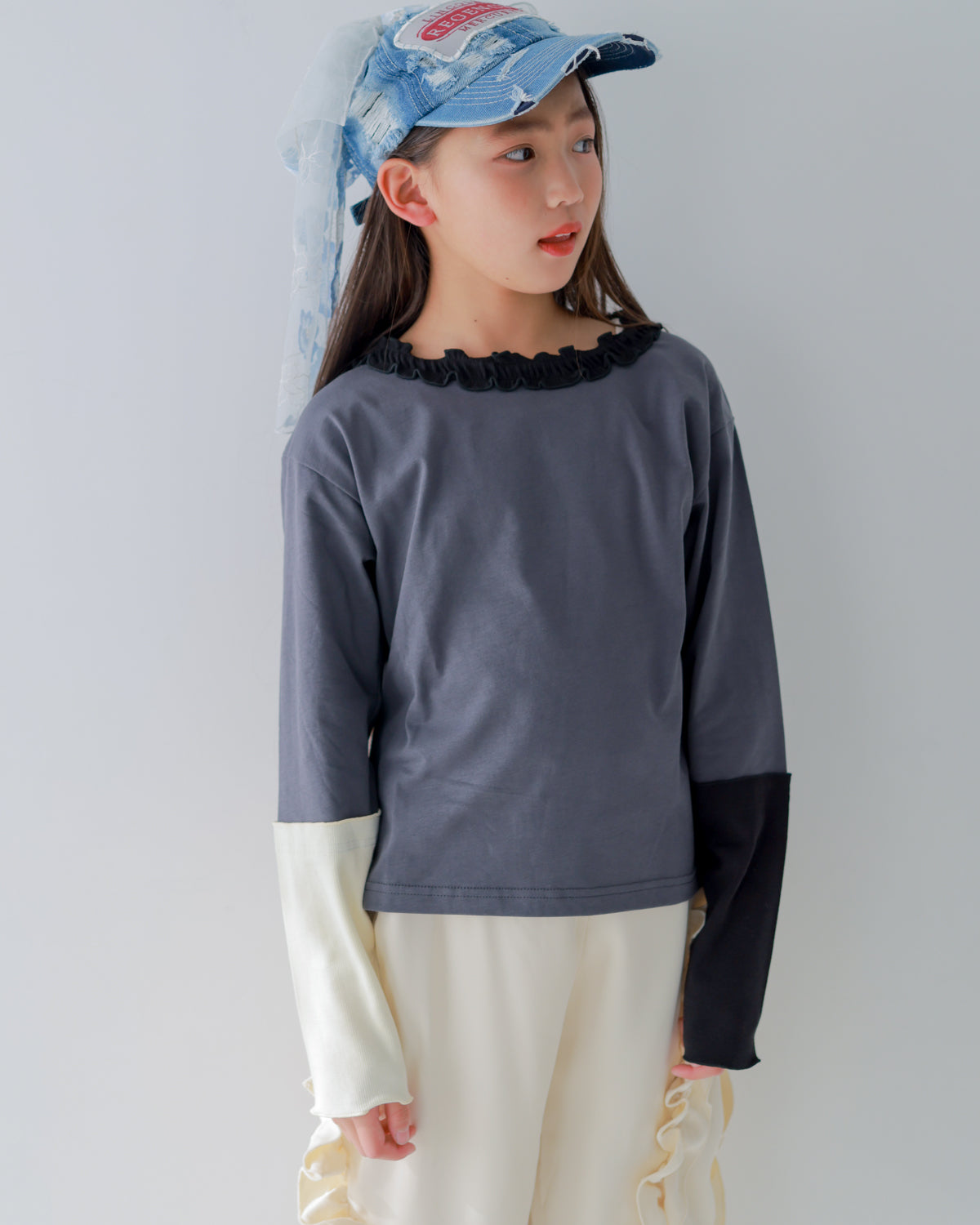 カラフルスリーブtee     [352-1404-1]