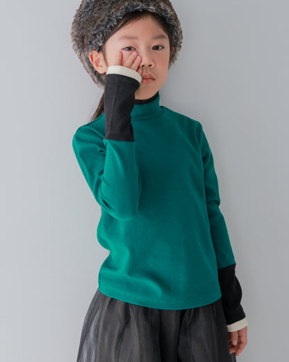 配色フィンガーハイネックtee     [352-1403-1]