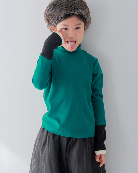 配色フィンガーハイネックtee     [352-1403-1]