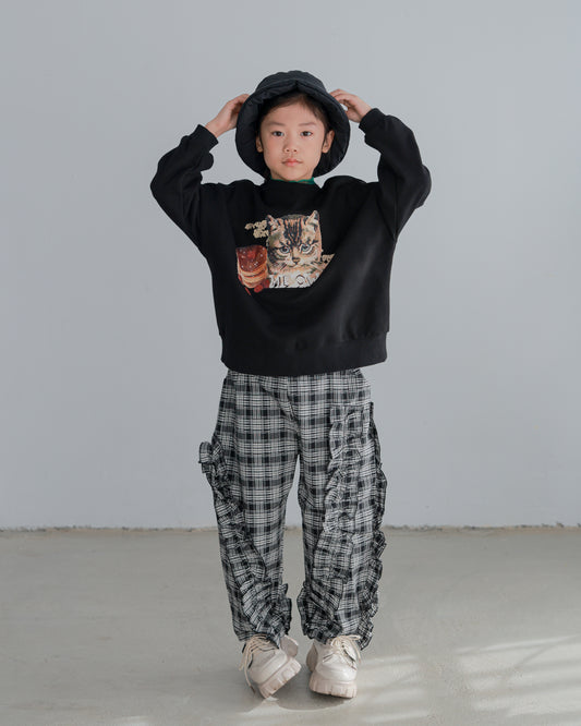 コラージュねこトレーナー    [352-0706-1]