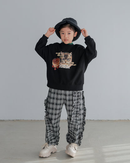 チェックアシメフリルパンツ    [352-0908-1]