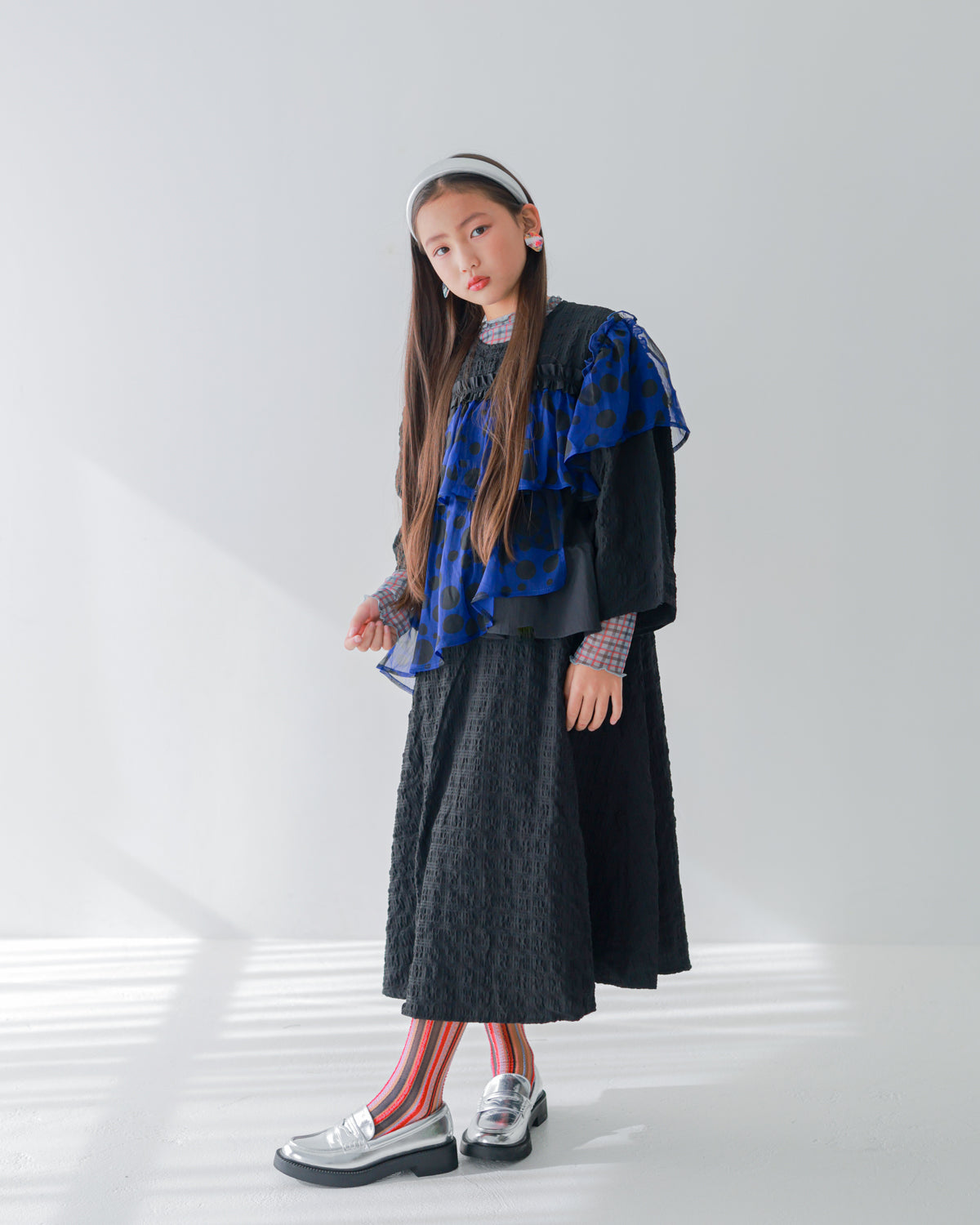 シャワードットレイヤードワンピース   [352-0105-1]