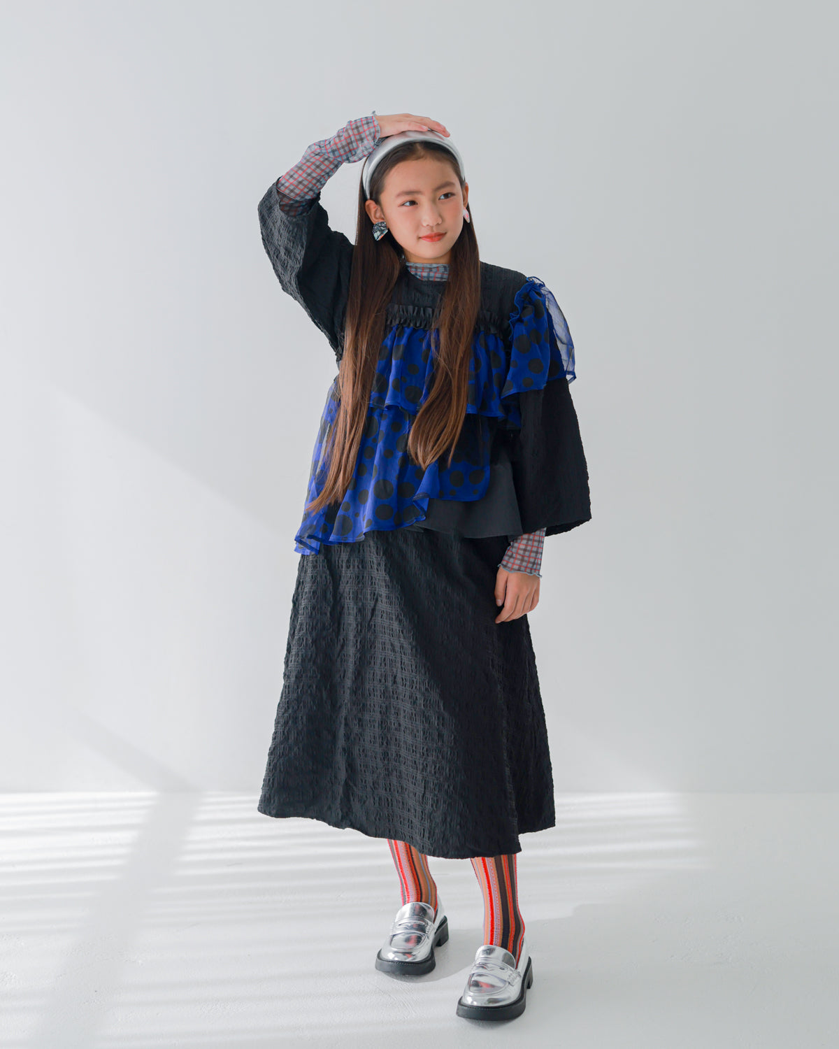 シャワードットレイヤードワンピース   [352-0105-1]