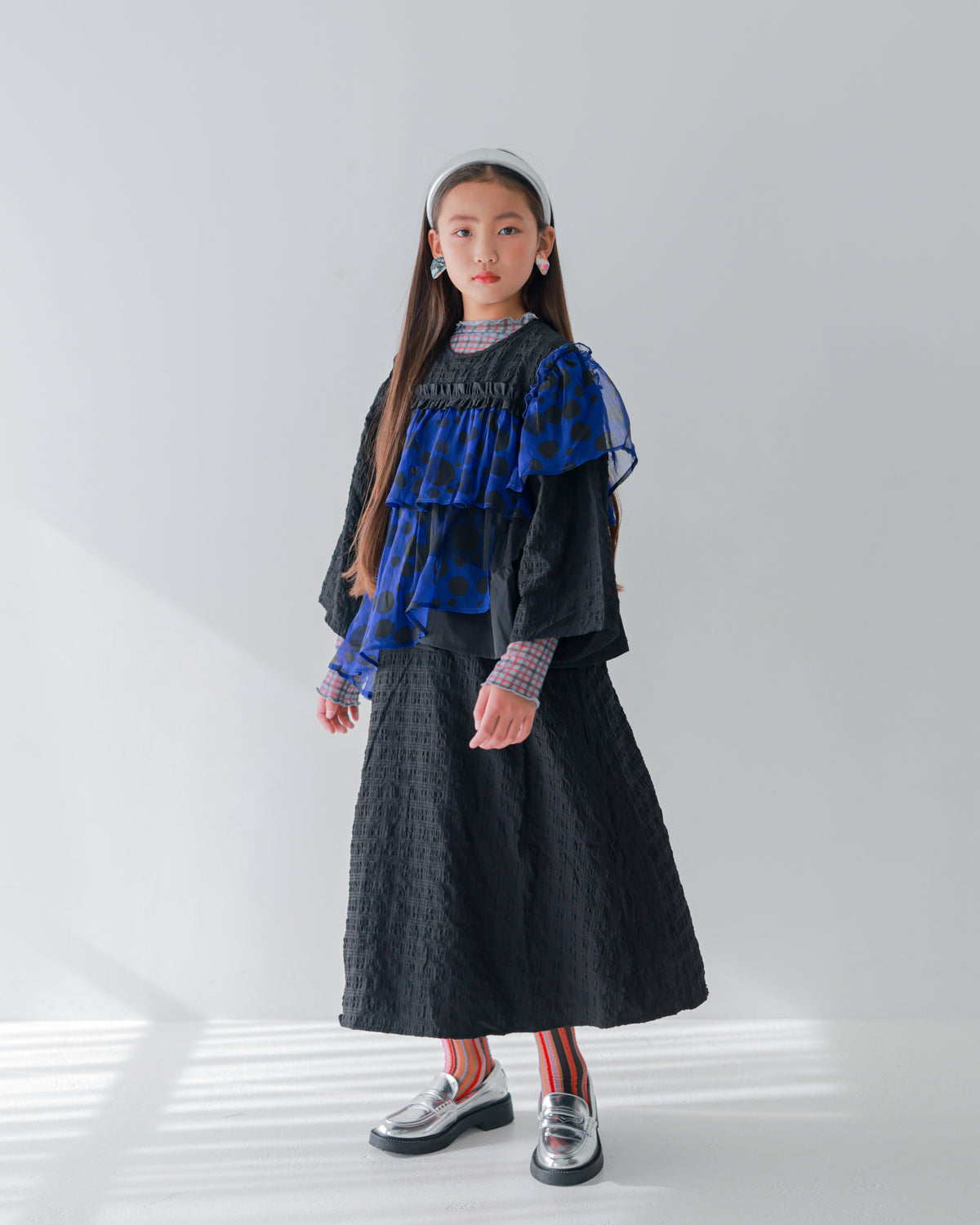 シャワードットレイヤードワンピース   [352-0105-1]