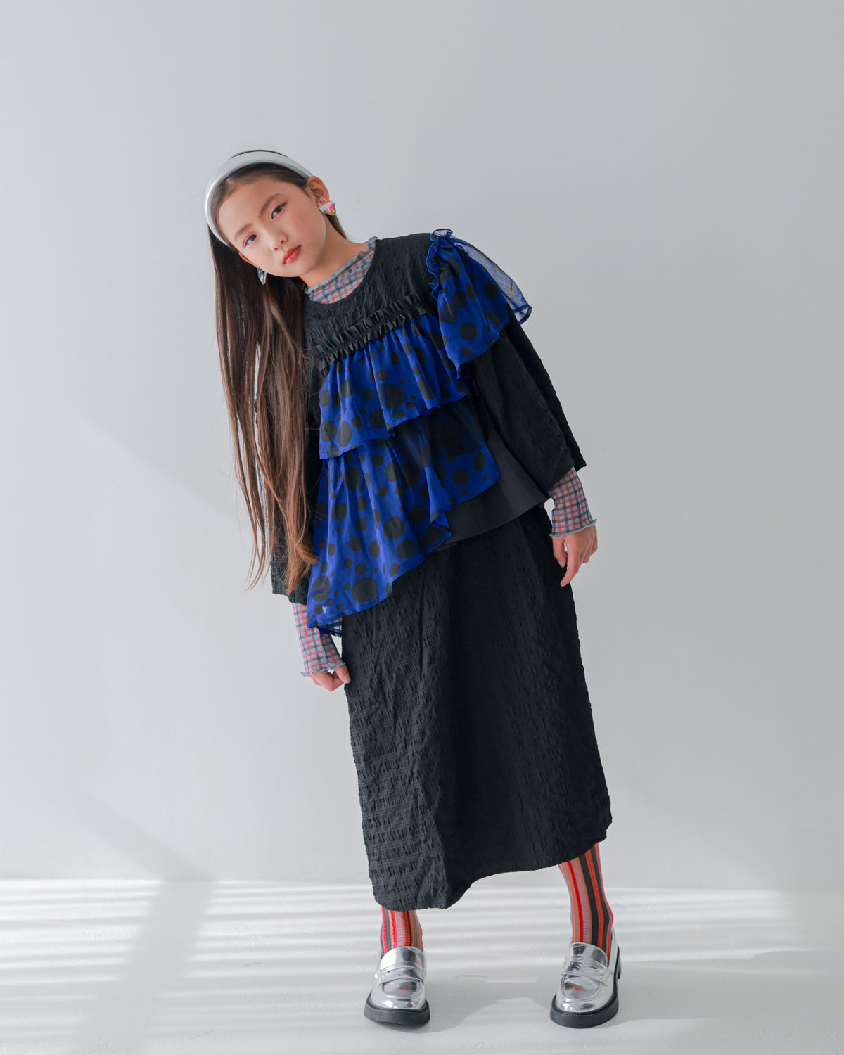 シャワードットレイヤードワンピース   [352-0105-1]