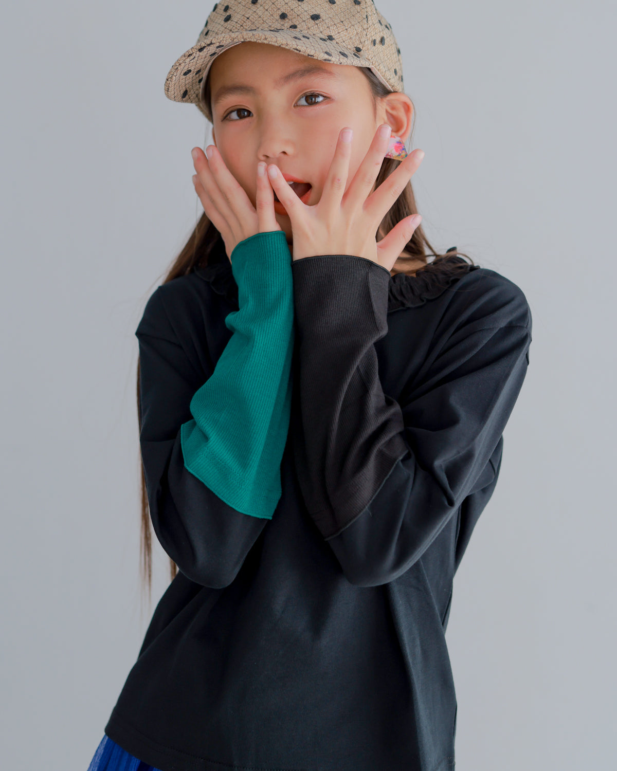 カラフルスリーブtee     [352-1404-1]