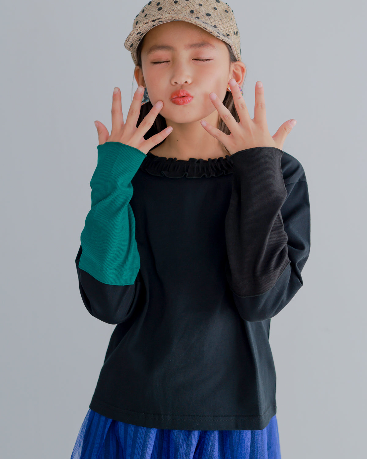 カラフルスリーブtee     [352-1404-1]