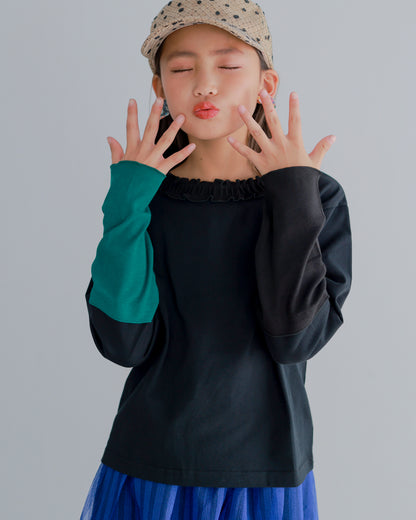 カラフルスリーブtee     [352-1404-1]