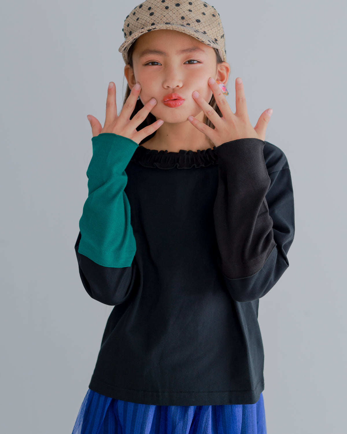 カラフルスリーブtee     [352-1404-1]