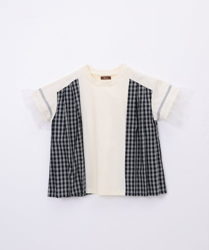 サイドプリーツチェックT  ladies  [251-1401-2]