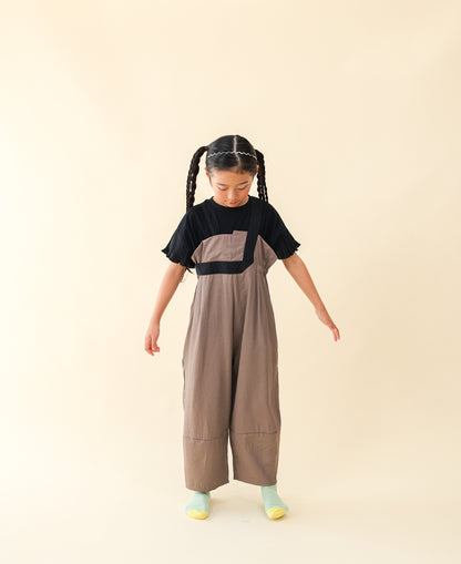 バイカラーアシメテープサロペット　[251-0909-1]