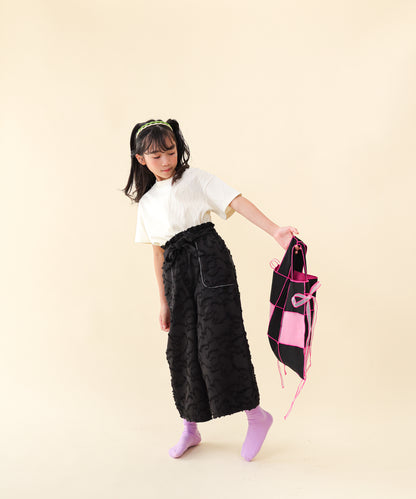 フリンジラインベイカーワイドパンツ[251-0907-1]
