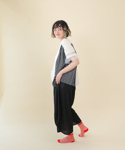 サイドプリーツチェックT  ladies  [251-1401-2]