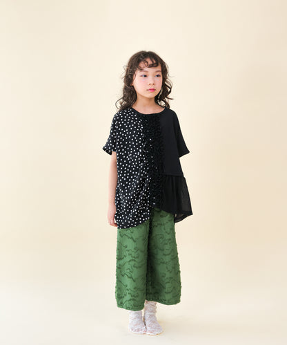 フリンジラインベイカーワイドパンツ[251-0907-1]