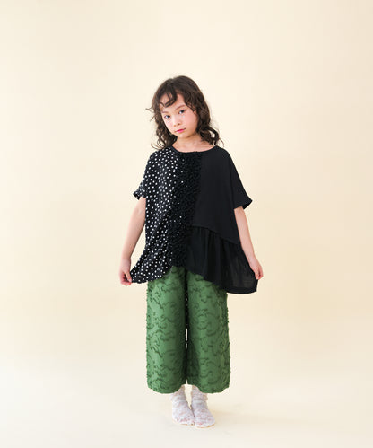 フリンジラインベイカーワイドパンツ[251-0907-1]
