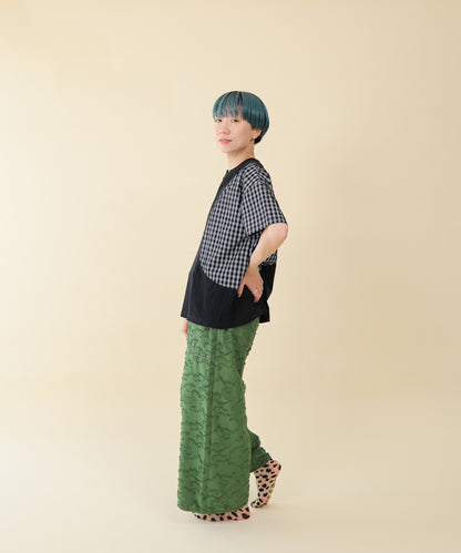 サークルチェックタックT  ladies  [251-1406-2]