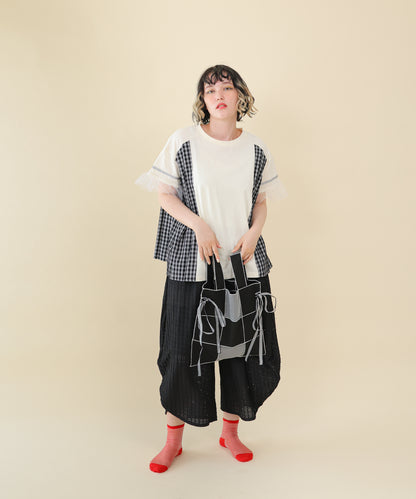 サイドプリーツチェックT  ladies  [251-1401-2]