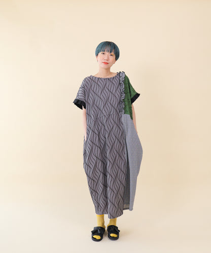 切替えドルマンワンピース ladies [251-0103-2]