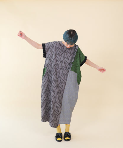 切替えドルマンワンピース ladies [251-0103-2]