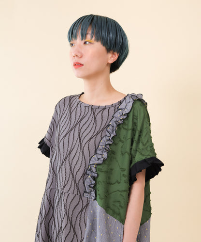 切替えドルマンワンピース ladies [251-0103-2]