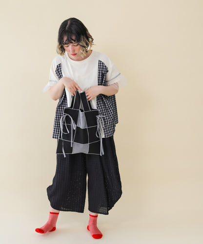 サイドプリーツチェックT  ladies  [251-1401-2]