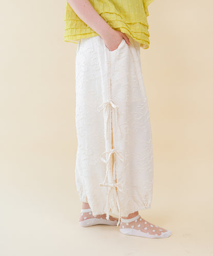 サイドリボンボリュームパンツ ladies    [251-0904-2]