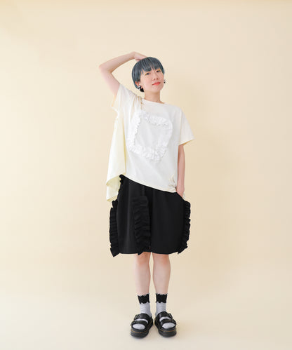 フレームフリルデザインT  ladies  [251-1501-2]