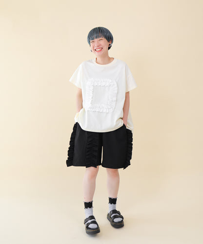 フレームフリルデザインT  ladies  [251-1501-2]