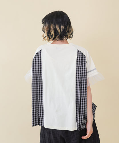 サイドプリーツチェックT  ladies  [251-1401-2]