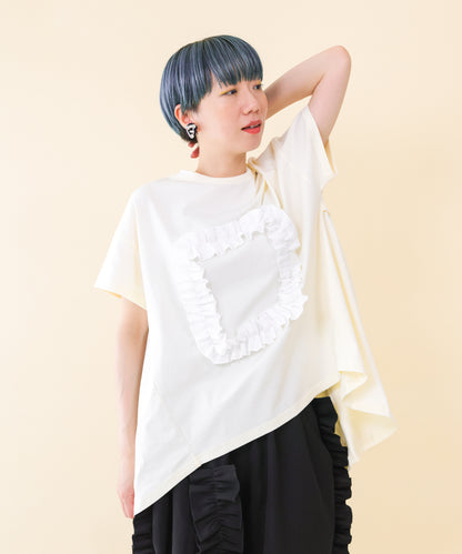 フレームフリルデザインT  ladies  [251-1501-2]