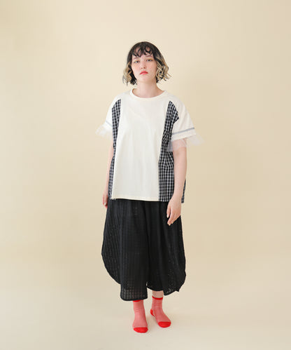 サイドプリーツチェックT  ladies  [251-1401-2]