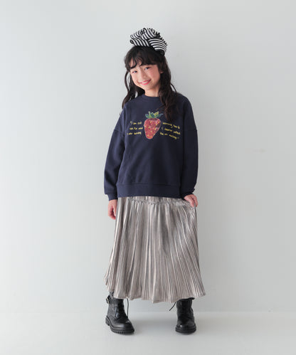 strawberry刺繍トレーナー　[243-0709-1]