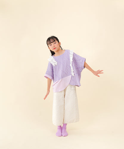 フリンジラインベイカーワイドパンツ[251-0907-1]