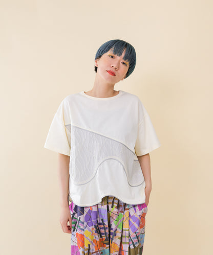 キラキラライン切替T  ladies  [251-1411-2]