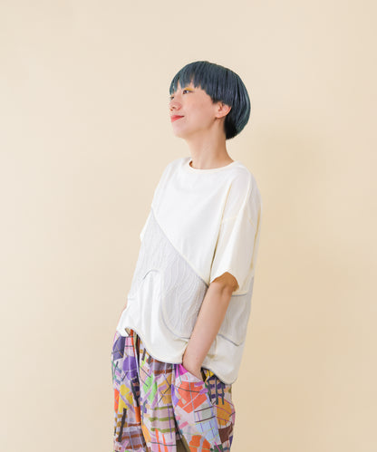 キラキラライン切替T  ladies  [251-1411-2]