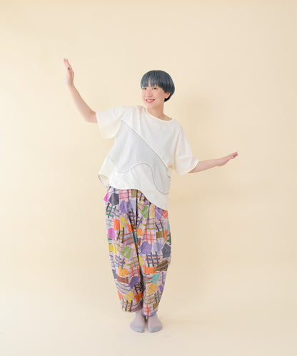 キラキラライン切替T  ladies  [251-1411-2]