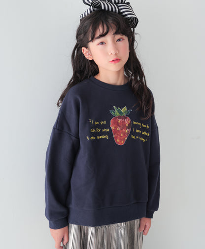 strawberry刺繍トレーナー　[243-0709-1]