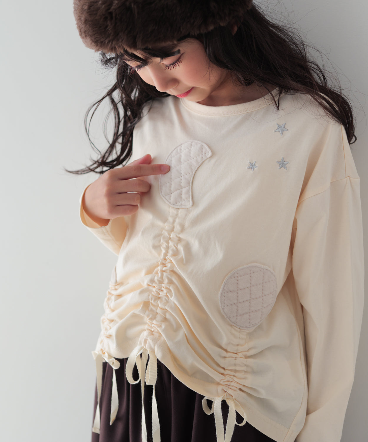 moonパッチワークドローストリングTシャツ [243-1502-1] – UNICA