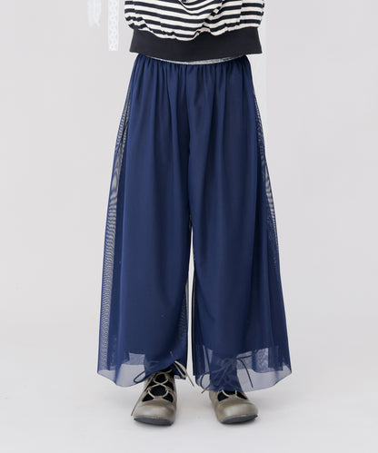 チュールワイドパンツ　[243-0903-1]