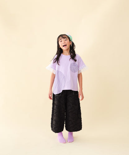 フリンジラインベイカーワイドパンツ[251-0907-1]