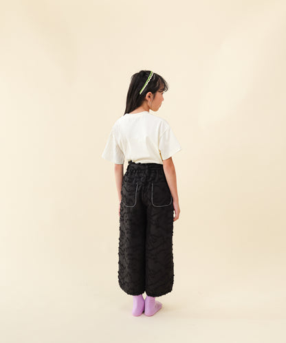 フリンジラインベイカーワイドパンツ[251-0907-1]
