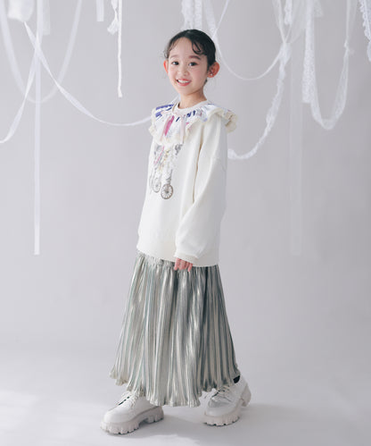 メタリックプリーツ加工スカート[243-1102-1]