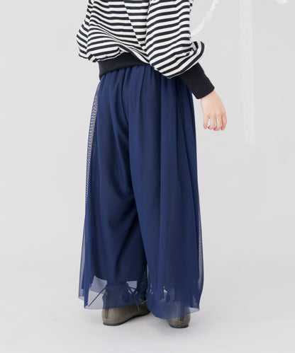 チュールワイドパンツ　[243-0903-1]
