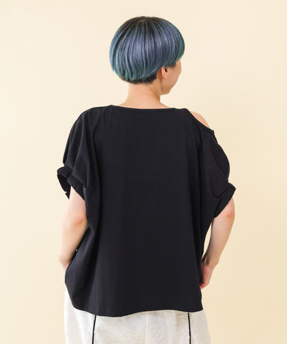カットアウトタックスリーブT ladies  [251-1402-2]