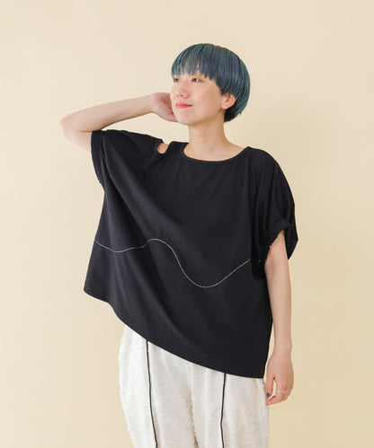 カットアウトタックスリーブT ladies  [251-1402-2]